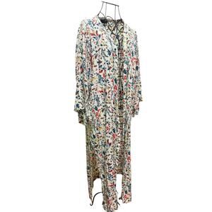 Jessica Simpson Cream Boho Floral Kimono Robe Large